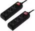 Hama Steckdosenleiste 3-fach mit Schalter, 1,4m, schwarz, 2er-Set (00137396)