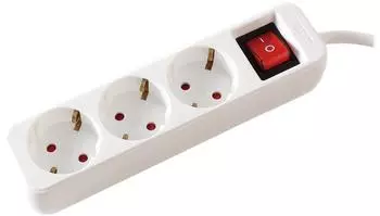 Value 3-fach Steckdosenleiste mit Schalter, weiß, 1,5m (19.99.1076)