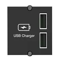 BACHMANN Keystone-Module - Frontseite 2xUSB-A / R&uuml;ckseite 0,2m Kabel mit GST18