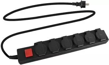 Stagecaptain OPSS-6 BK Steckdosenleiste 6-fach Outdoor mit Schalter IP44 (00077208)