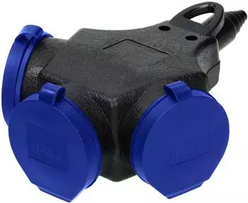 Orno OR-AE-13209(GS) 3-fach Schuko-Kupplung IP44, 16A (OR-AE-13209(GS))