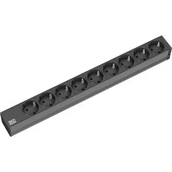 Bachmann 19" Steckdosenleiste 9-fach, ohne Schalter, schwarz (800.2383)