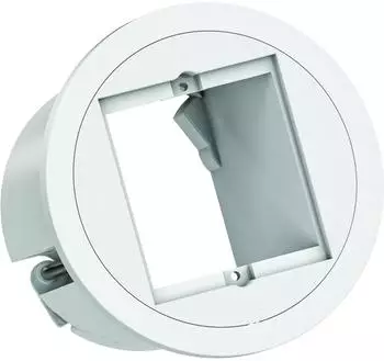 Bachmann PIX 1xCM Zierring Edelstahl-Optik, wei&szlig; (RAL9010) (926.310)