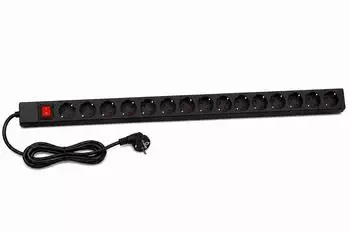 DSIT DS-15PDU 15-fach Steckdosenleiste für vertikale Montage, schwarz (DS-15PDU)