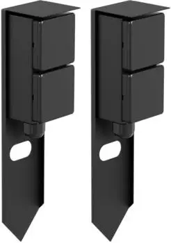 ledscom.de PIWI Garten-Steckdosensäule 2-fach, Edelstahl, schwarz, IP44 (LC-SS-9187-x2)