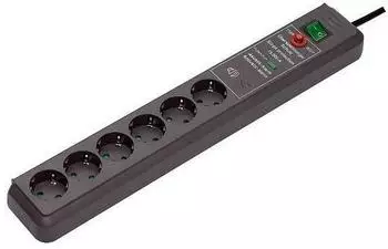 Brennenstuhl Secure-Tec 1159540376 - 6-fach, anthrazit