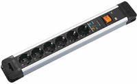Bachmann Steckdosenleiste 330.104 Connectus, 2m, 6-fach in silber, Schalter,
