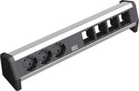 Bachmann 902.003, Bachmann 902.003 Steckdosenleiste ohne Schalter Schwarz, Aluminium