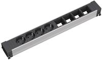 Bachmann 909.007 Steckdosenleiste Schwarz, Aluminium Schutzkontakt 1St.