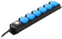as-Schwabe 6-fach Steckdosenleiste 1,5m Mehrfachsteckdose mit Schalter 230V IP44 -