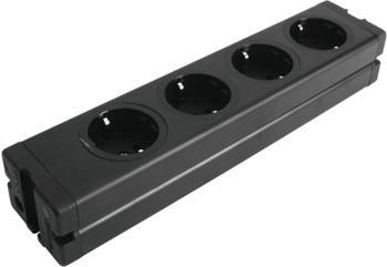 Omnitronic Steckdosenleiste 4-fach Aluminium