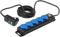 As-schwabe - 5-fach Verteilersteckdose Prcd Stecker 4,5m H07rn-f 3g1,5 Ip44