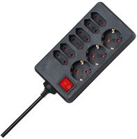 Kopp 129805005 9AC outlet(s) 1.4m Schwarz - Rot Verl&auml;ngerungskabel (129805005)