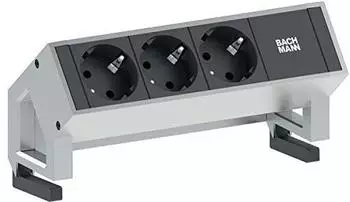 Bachmann Steckdosenleiste DESK 2-fach Aluminium (902211)