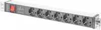 DIGITUS 1HE Aluminium Steckdosenleiste, Schrankmontage, 16A Stecker, 250VAC...