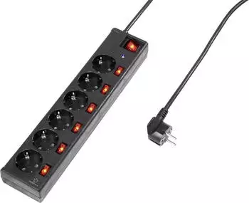 Renkforce 1296314 - 6-fach, schwarz