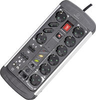 Renkforce 1015A-CMB-SXMS Master/Slave-Steckdosenleiste 10fach Schwarz, Aluminium