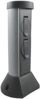 REV 0068200028 Gartensteckdose 2fach Silber/Anthrazit