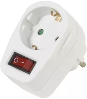 Vivanco Schuko-Adapter m. Schalter AS 1W