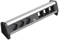 Bachmann 902.002, Bachmann 902.002 Steckdosenleiste ohne Schalter Schwarz, Aluminium