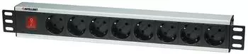 Intellinet Steckdosenleiste 8-fach Rackmount, schwarz
