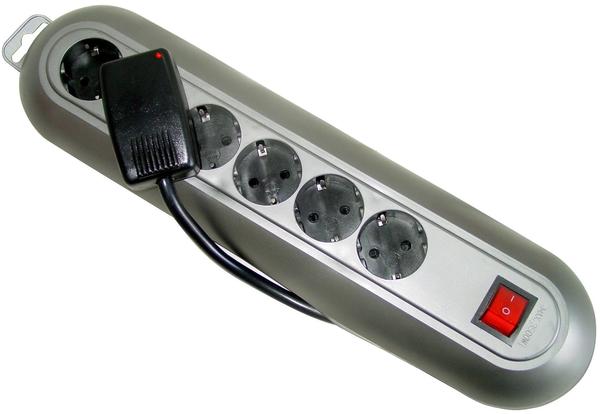 Nigrin Steckdosenleiste Silverline 6-fach, silber