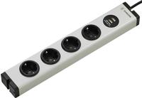 Ehmann 0600c0a052031 Steckdosenleiste 4fach Grau Schutzkontakt 1St.