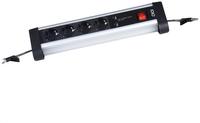 Olympia SL 2425 U, 1,5 m, 4 AC-Ausg&auml;nge, Indoor, 1,5 mm2, Schwarz, Silber, Aluminium