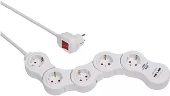 Brennenstuhl Vario Power 5-fach weiß (1155350210)