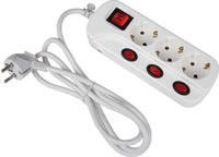 HEITRONIC Heitronic 45190 Steckdosenleiste mit Schalter 3fach Wei&szlig;...