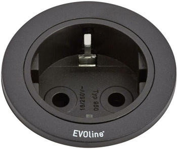 EVOline Einbau-Steckdosenleiste 1-fach schwarz (159280000900)