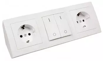 McPower Flair Steckdosenblock mit Schalter 2-fach wei&szlig; (1534669)