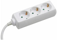 Meister - Steckdosenleiste 3-fach - 5 M Kabel - Wei&szlig; - Kunststoffleitung - Ip20