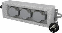 Pflanzen K&ouml;lle - Unitec Steckdosenleiste 3-fach 1,5m F&uuml;r Au&szlig;en, Granitoptik