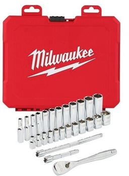 Milwaukee 4932464943 (1/4 Drive 28 pc Ratchet + Socket Set Metric)