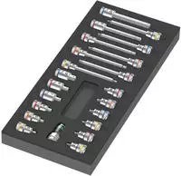 Wera 9723 Schaumstoffeinlage Zyklop B 3/8" Bitnuss Set 1, 22-teilig
