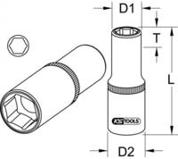 Ks Tools Steckschl&uuml;sseleinsatz, Gl&uuml;hkerze 500.1410