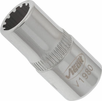 Vigor Equipment Multiprofil Steckschl&uuml;sseleinsatz Vierkant hohl 6,3 mm (1/4 Zoll) Multiprofil 7 mm (V1980)