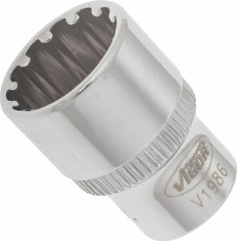 Vigor Equipment Multiprofil Steckschl&uuml;sseleinsatz Vierkant hohl 6,3 mm (1/4 Zoll) Multiprofil 13 mm (V1986)