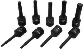SW-Stahl IMPACT-Schraubendreheinsätze Innenvielzahn 1/2" 9-teilig (S5482)