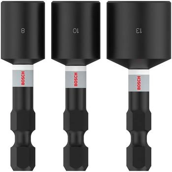 Bosch PRO Nutsetter Impact Steckschlüssel-Set 8 x 50, 10 x 50, 13 x 50 mm 3-teilig (2608521U64)