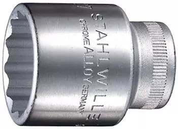 Stahlwille 50a Steckschl&uuml;sseleinsatz 12-kant 1/2" SW 1 1/2" Chrom-Vanadium (03410064)