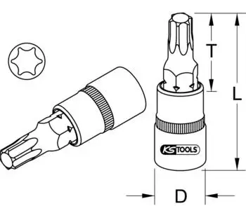 KS Tools Ultimate Torx Schraubenzieher-H&uuml;lse 3/8" 50mm T30 (922.3933)