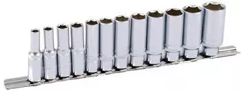 Projahn Steckschl&uuml;ssel-Schiene 3/8" lange N&uuml;sse SW7-22, 12-teilig (4212)