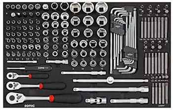 Sonic Steckschl&uuml;ssel-Set 1/4", 3/8" & 1/2" Antrieb (316001)