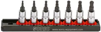 Sonic Steckschlüsselsatz 7-tlg. 1/4" Torx/E-Torx Chrom-Vanadium-Stahl (100704)