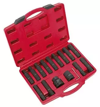 Sealey Schlagschrauber Hex & Torx Steckschlüssel-Bit-Set 3/4" & 1" Antrieb 16-tlg. (SX098)