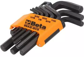 Beta Winkelschraubendreher-Set, Sechskant, brüniert, 1/16-3/8", 9-tlg. (96AS/SC9)