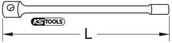 KS Tools BRONZEplus Steckschl&uuml;ssel 6-kant 90mm (963.8327)