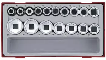Teng Tools TT12176 1/2" Metrischer 6-Kant Steckschlüsselsatz, 17-teilig (TT1217-6)